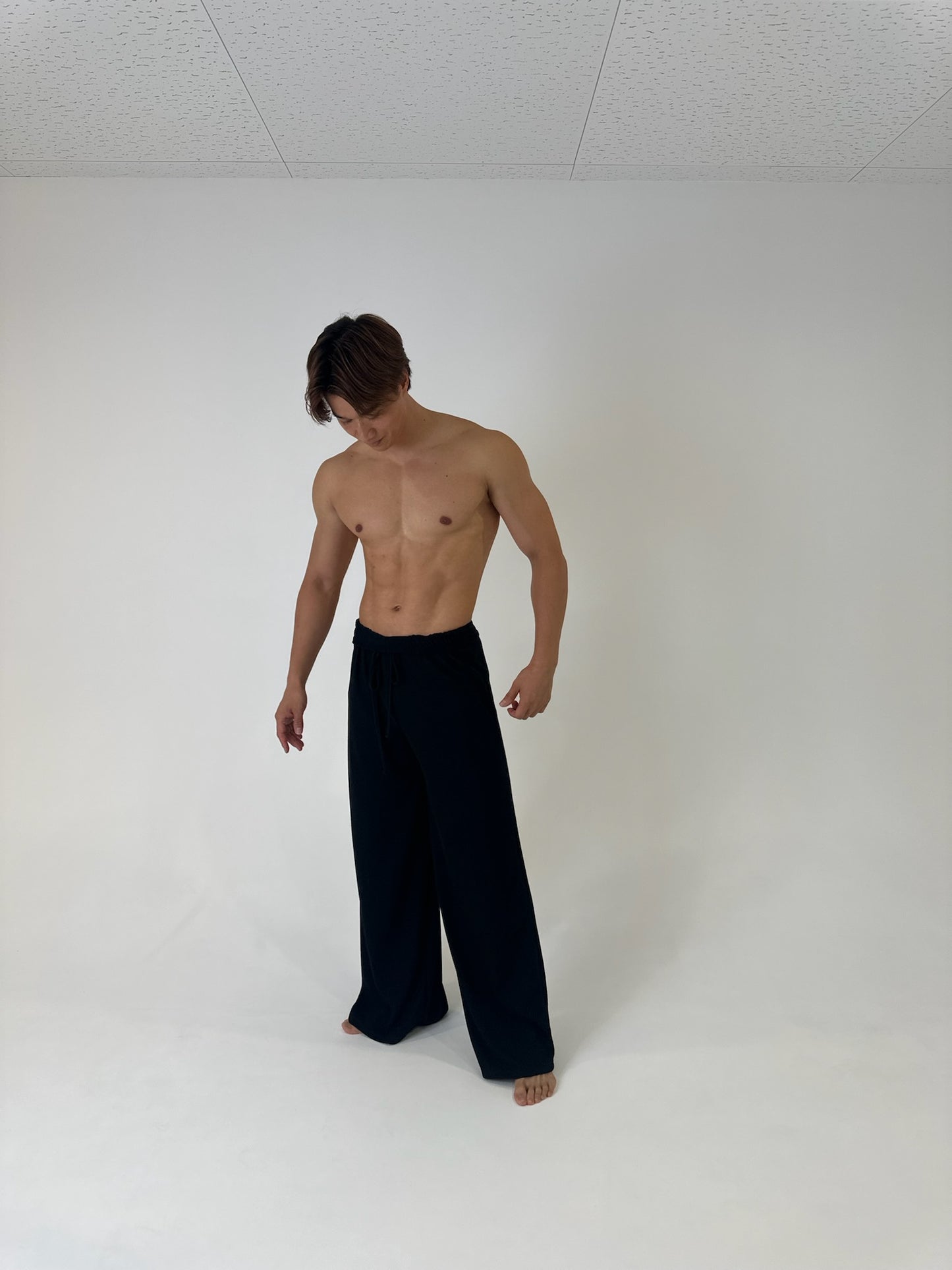 PVC岩塩リカバリーワイドパンツ